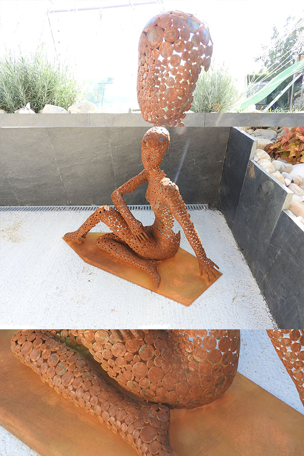 Buste femme exterieur  Sassi Effet rouille Acier Corten
