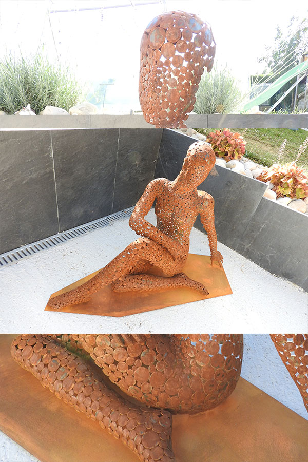 Buste femme exterieur  Sassi Effet rouille Acier Corten - William David