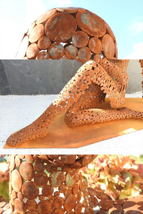 Buste femme exterieur  Sassi Effet rouille Acier Corten - William David