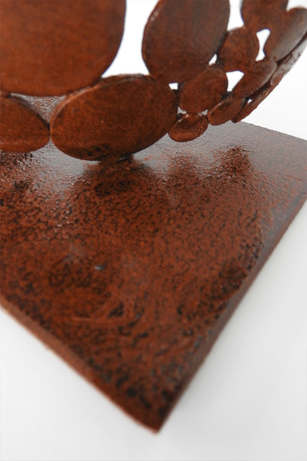 Sculpture chat  Oro   Acier corten vernis brillant  Acier corten - William David