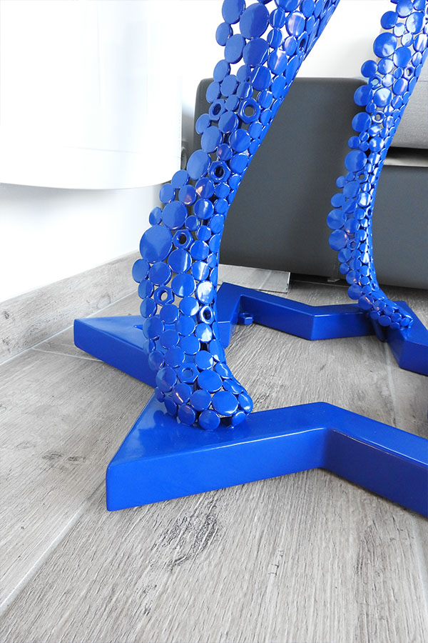 Sculpture femme  Lucille Bleu  Inox - William David
