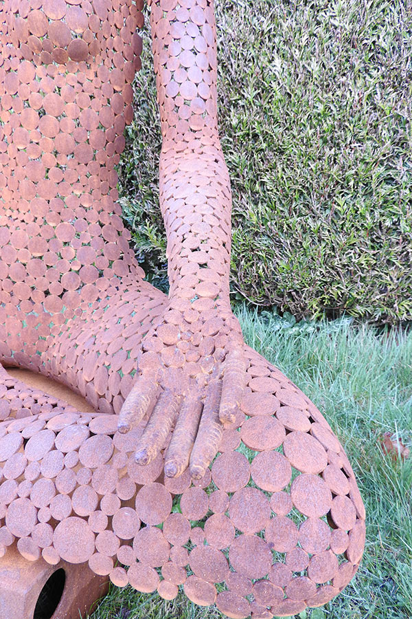 Buste femme exterieur ou interieur avec vernis pro Zenith Effet rouille  Acier corten - William David