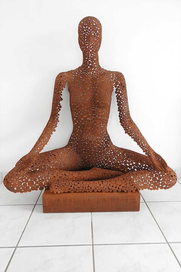 Buste femme exterieur ou interieur avec vernis pro Zenith Effet rouille  Acier corten - William David