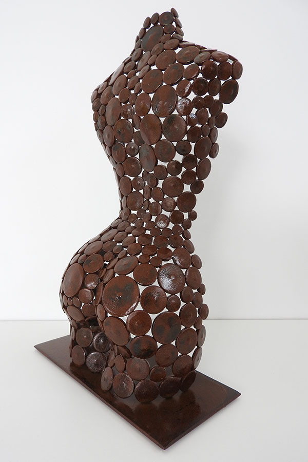 Petit buste femme  Brune Vernis  Acier Corten Vernis - William David