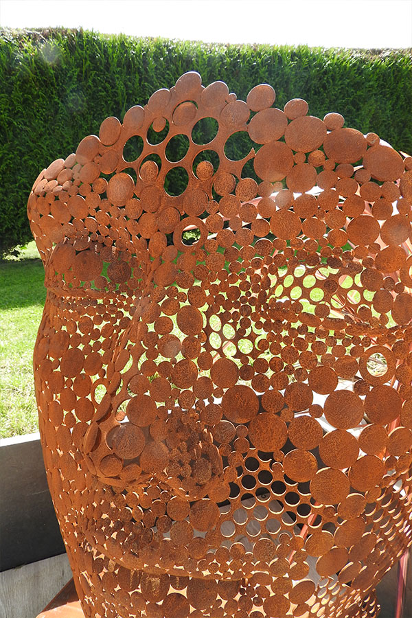 Visage acier corten exterieur Shana Vernis brillant  Acier corten - William David