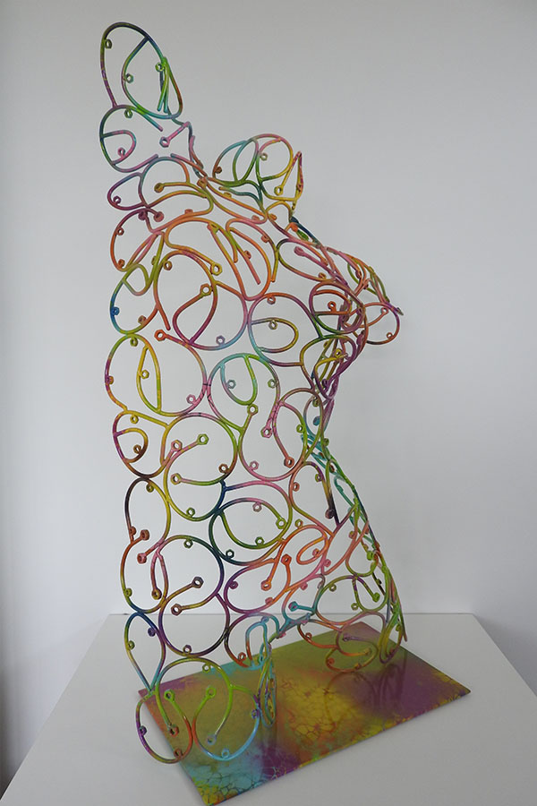 Buste femme  Gwenaelle Multicolor Vernis brillant Acier inox  - William David