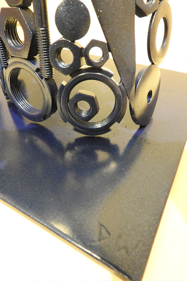  Buste femme  Athena  Bleu et Noir vernis brillant Acier inox