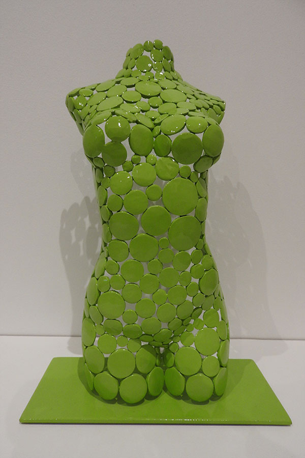  Petit buste  Annissa   Vert et vernis brillant Acier inox