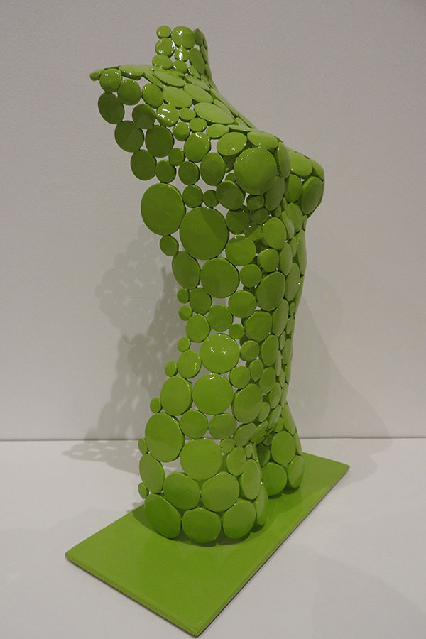  Petit buste  Annissa   Vert et vernis brillant Acier inox