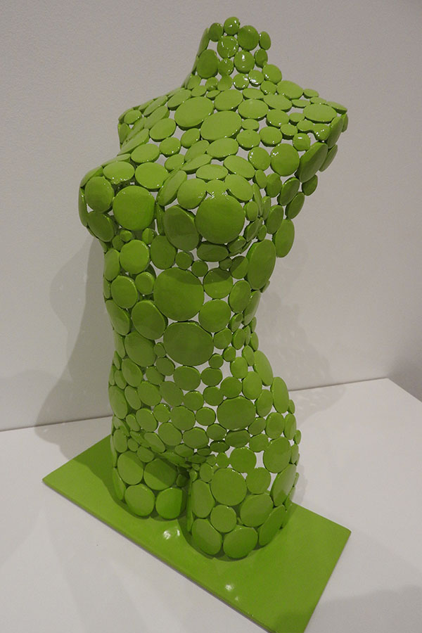  Petit buste  Annissa   Vert et vernis brillant Acier inox