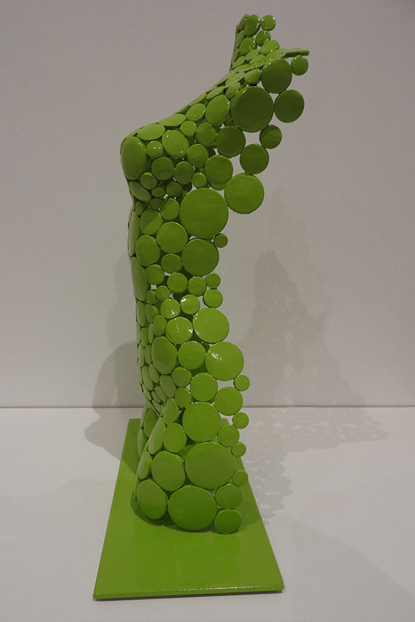  Petit buste  Annissa   Vert et vernis brillant Acier inox