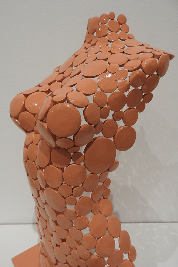  Petit buste  Mentissa   corail et vernis brillant Acier inox