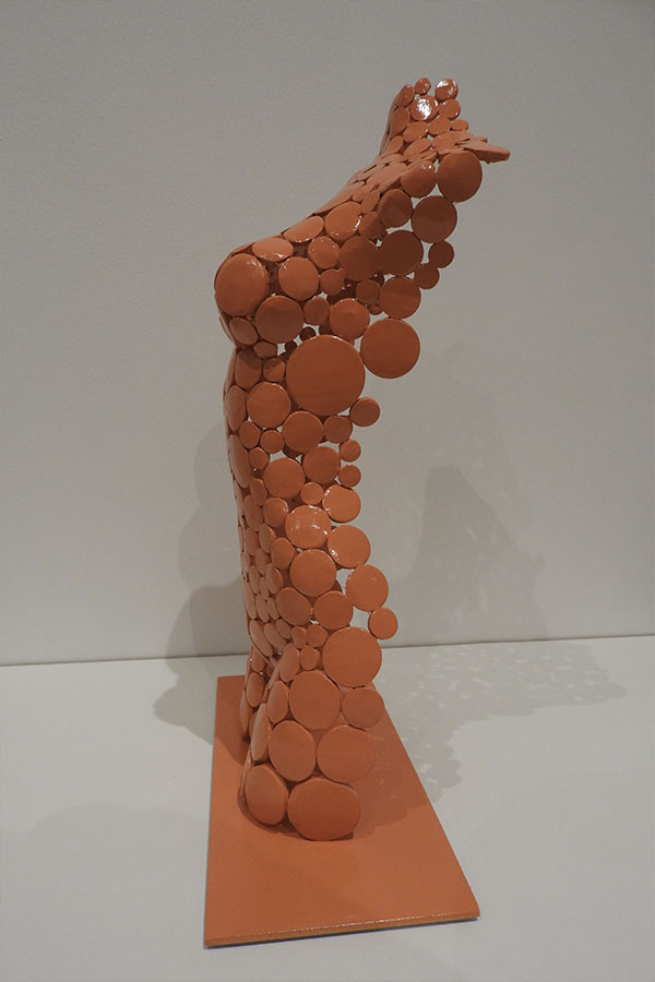  Petit buste  Mentissa   corail et vernis brillant Acier inox