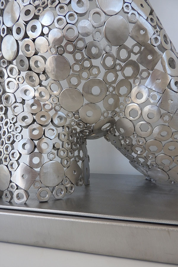  Sculpture femme Kaillia   vernis brillant Acier inox