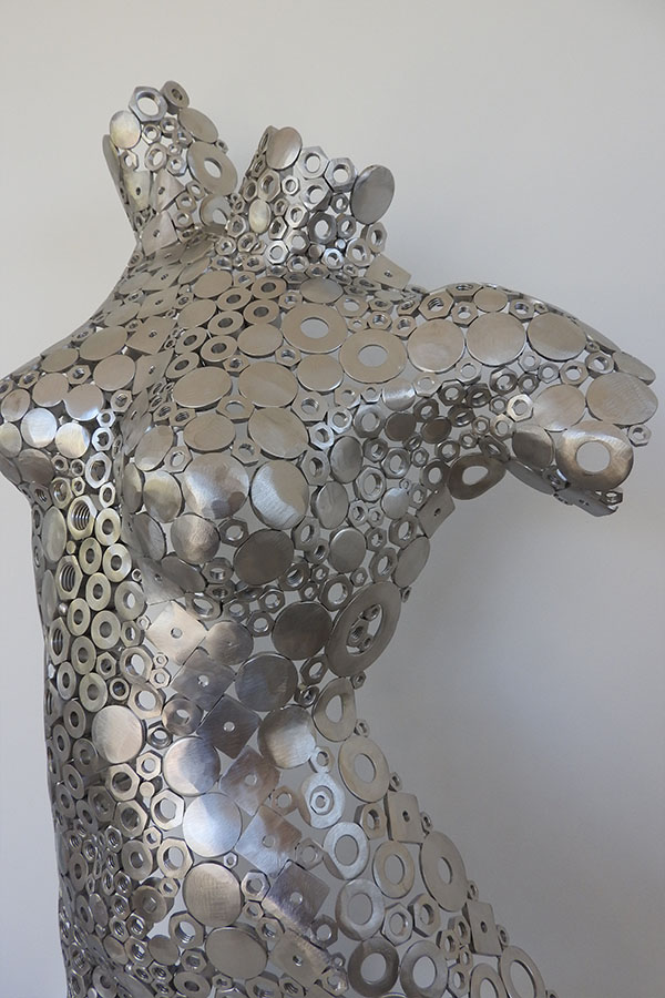  Sculpture femme Kaillia   vernis brillant Acier inox