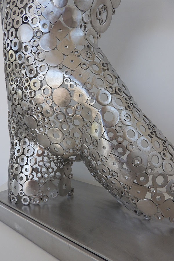  Sculpture femme Kaillia   vernis brillant Acier inox