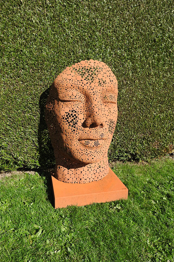  Grand visage  exterieur Abelinah   Naturel Acier corten