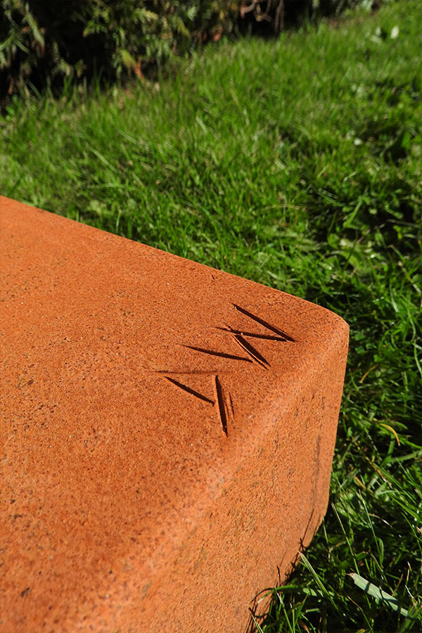 Grand visage exterieur Abelinah   Naturel Acier corten