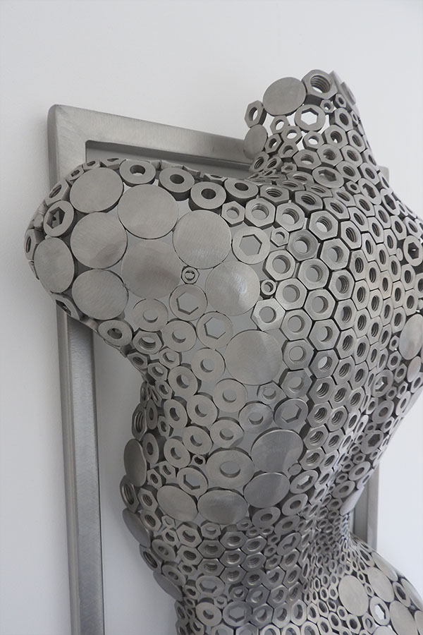 Buste cadre  Iris Vervis brillant  Acier inox - William David