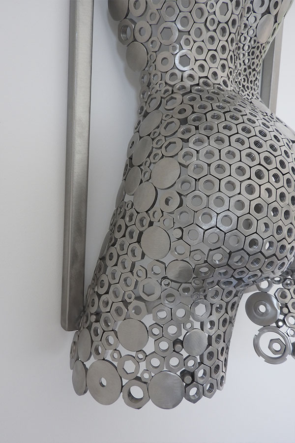 Buste cadre  Iris Vervis brillant  Acier inox - William David