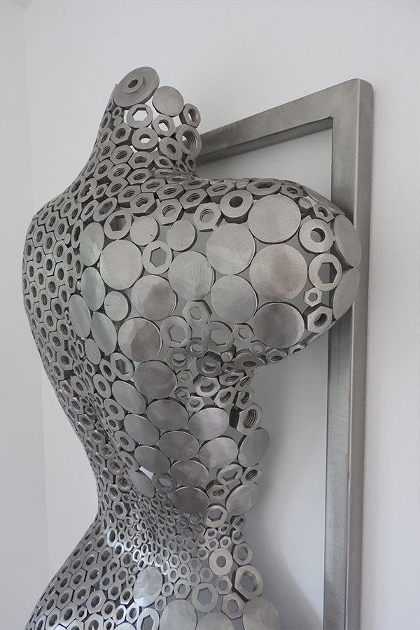 Buste cadre  Iris Vervis brillant  Acier inox - William David