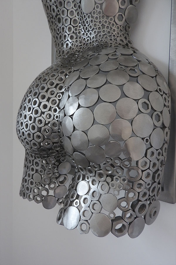 Buste cadre  Iris Vervis brillant  Acier inox - William David